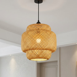 Straw Chandelier Medium